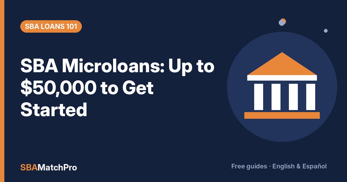 SBA Microloans: Up to $50,000 to Get Started