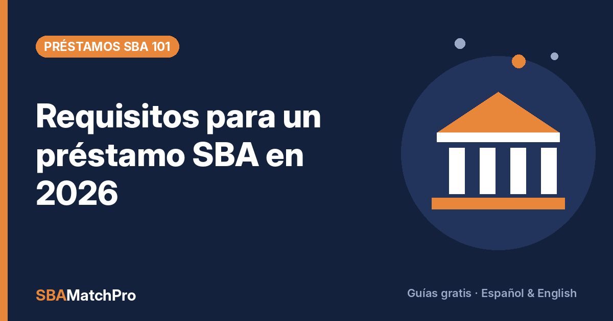 Requisitos para un préstamo SBA en 2026