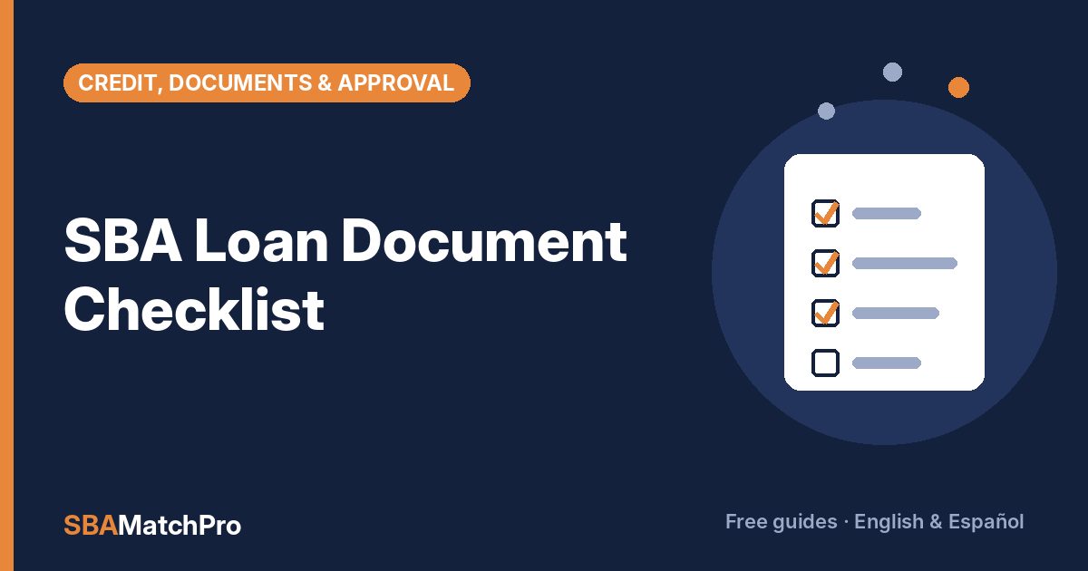 SBA Loan Document Checklist