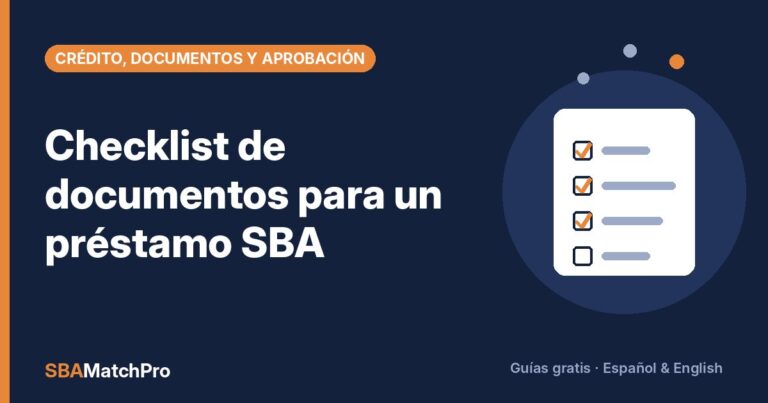 Checklist de documentos para un préstamo SBA