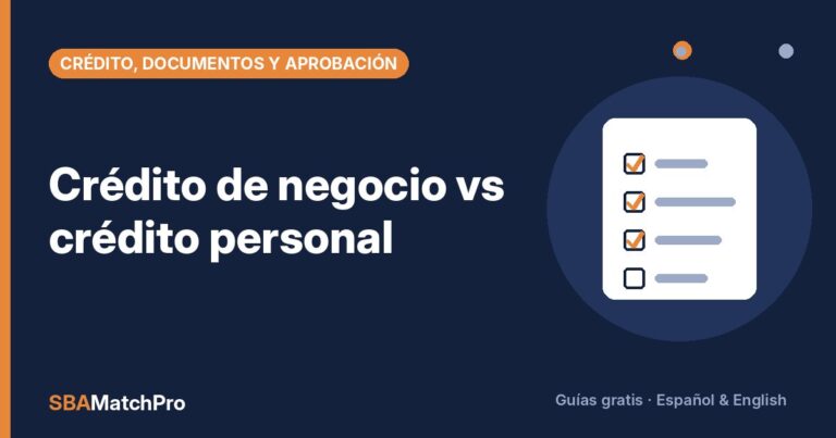 Crédito de negocio vs crédito personal